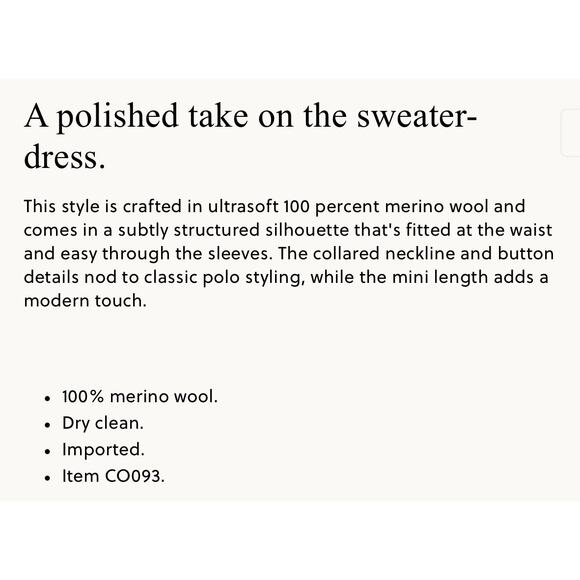 J. Crew Bell-sleeve Mini Sweater-Dress in Merino Wool Black NWT size 3X - Picture 6 of 7